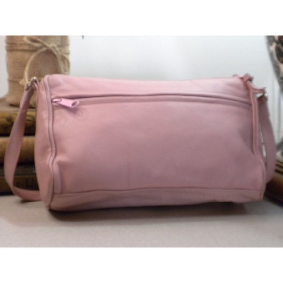 Vintage Almondo Originals Dusty Pink Leather Shoulder Handbag Purse - Picture 3 of 6